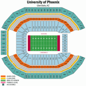 University of Phoenix Stadium Seating Chart